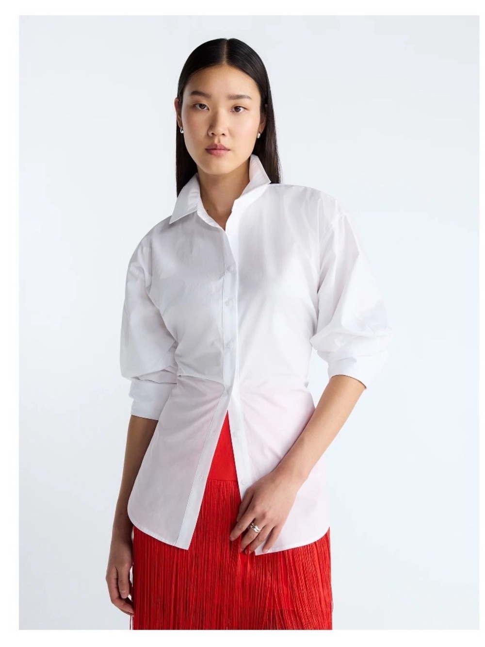 Devil Wears Prada Scoop Collection Women’s Lace Up Cotton Shirt
